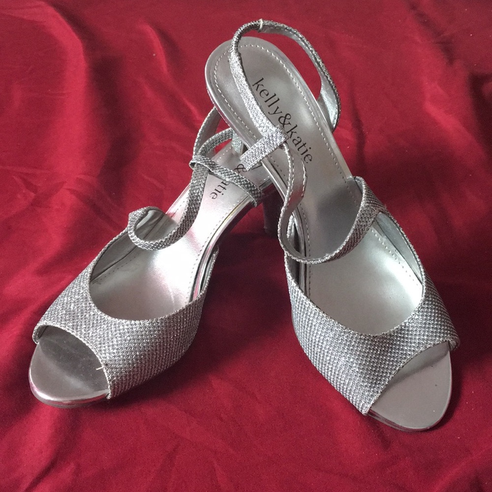 Sparkly Silver Heels